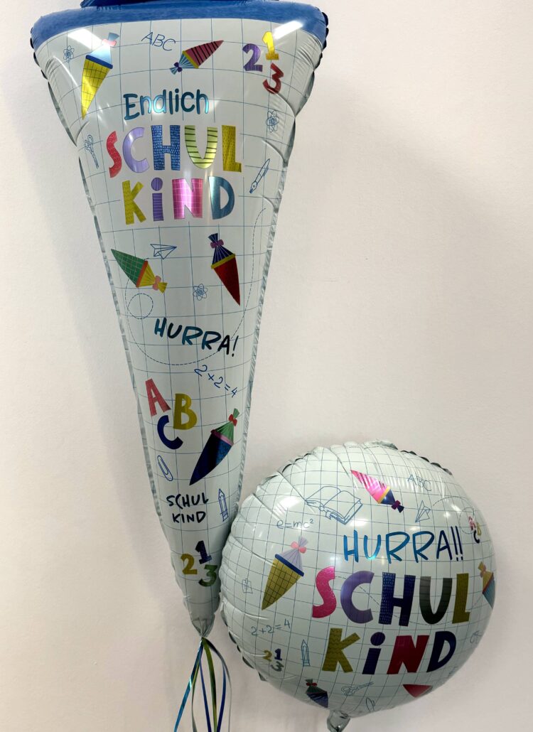 Folienballon Schule Schultüte Endlich Schulkind