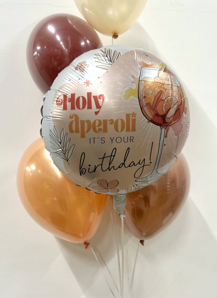 Holy Aperoli Geburtstagsballon mit Latexballons