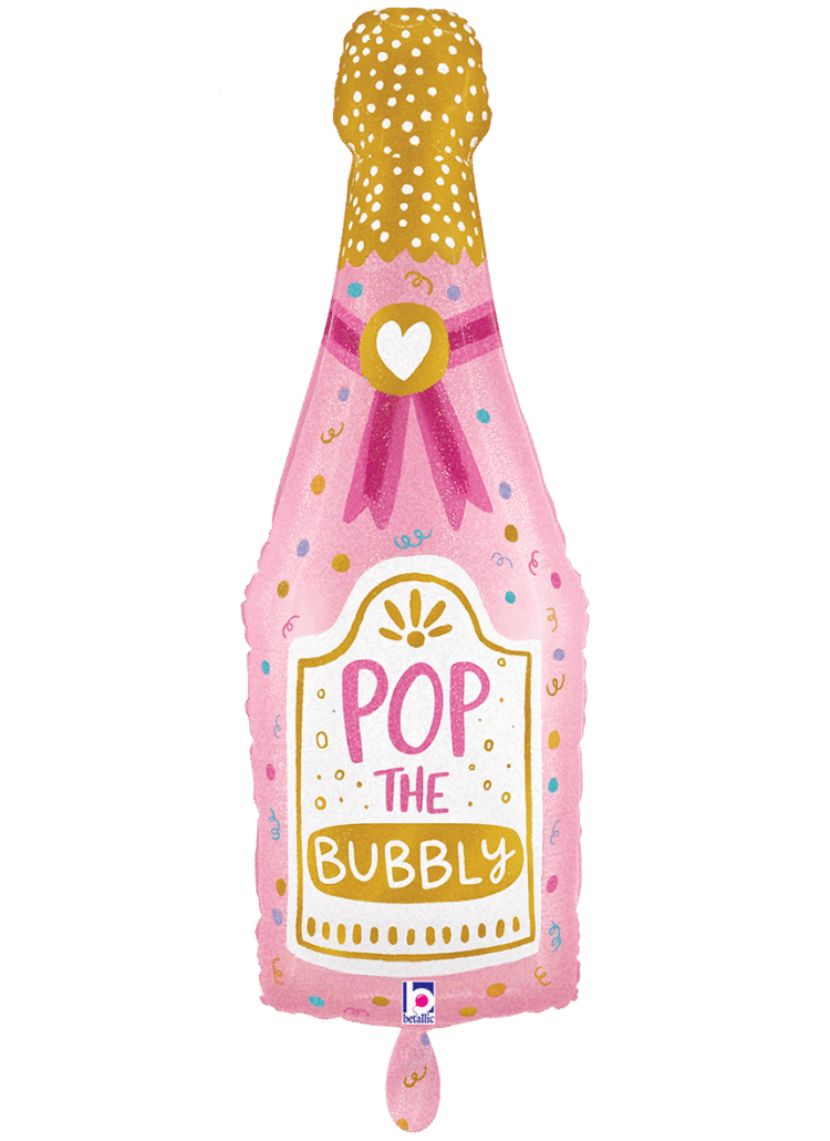 Pop the Bubbly Flasche Ballon zum Geburtstag