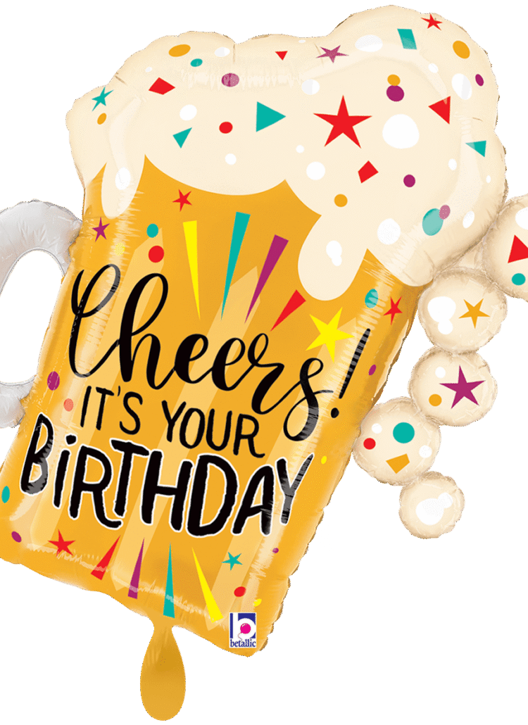 Cheers its you Birthday Geburtstagsballon als Bierglas