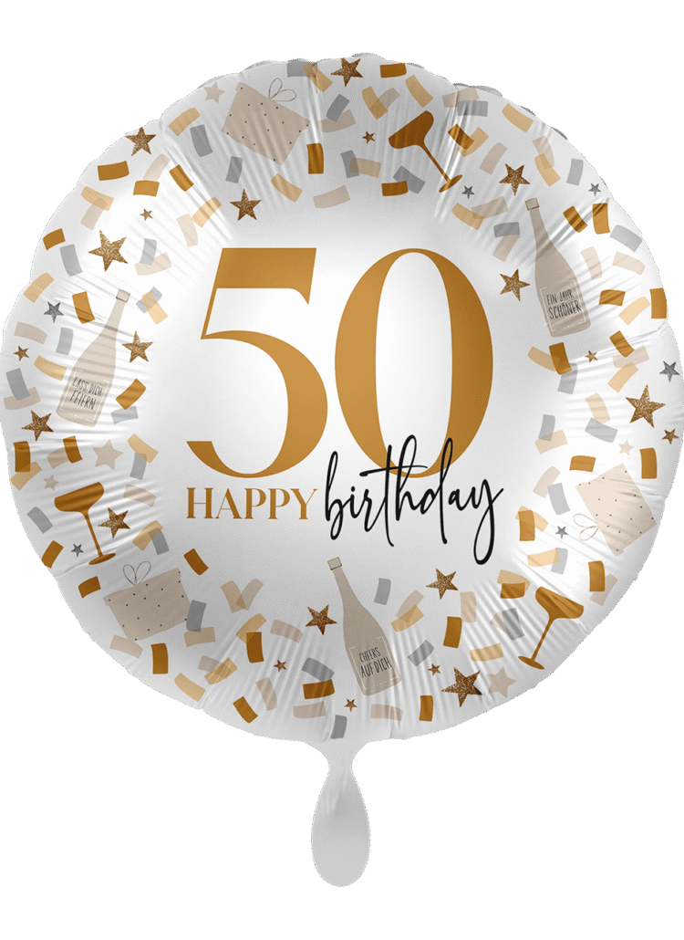 50 Happy Birthday Geburtstagsballon