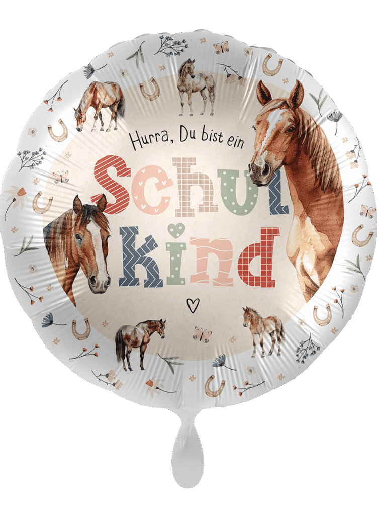 Folienballon Schule Hurra Du bist ein Schulkind