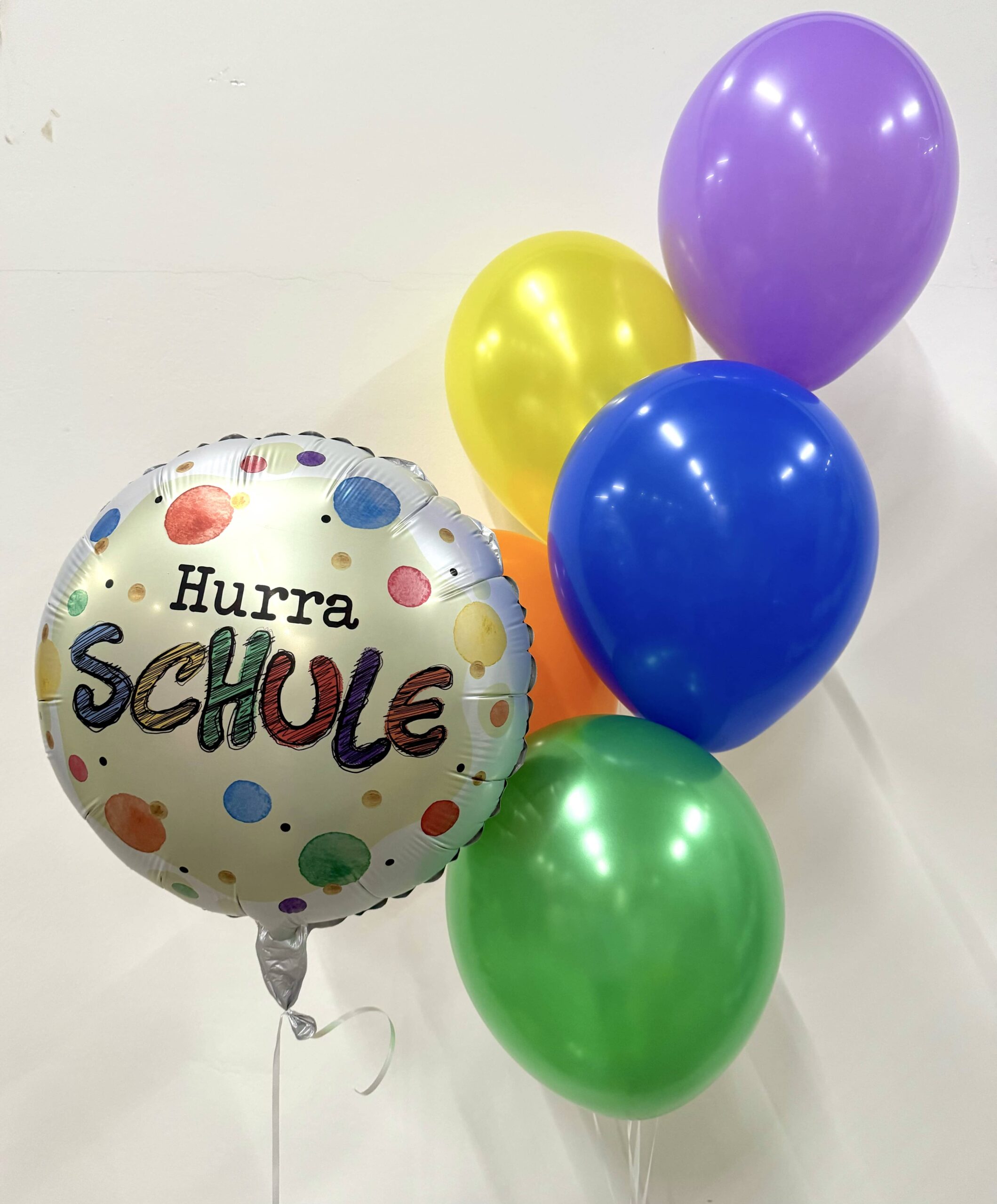 Folienballon „Hallo Schule“ Mit Regenbogen – 43 Cm Groß, Für Schulstart & Einschulung, Wiederverwendbar, Mit Helium Füllbar